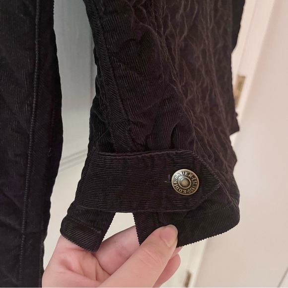 EDDIE BAUER Women’s Black Quilted Corduroy Zip-up Jacket - Picture 8 of 17